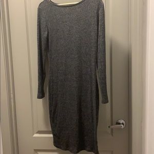 Gray sweater dress